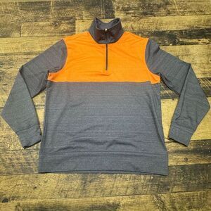 Dunning Medium Performance Quarter Zip Pullover Athletic‎ Golf Orange Gray